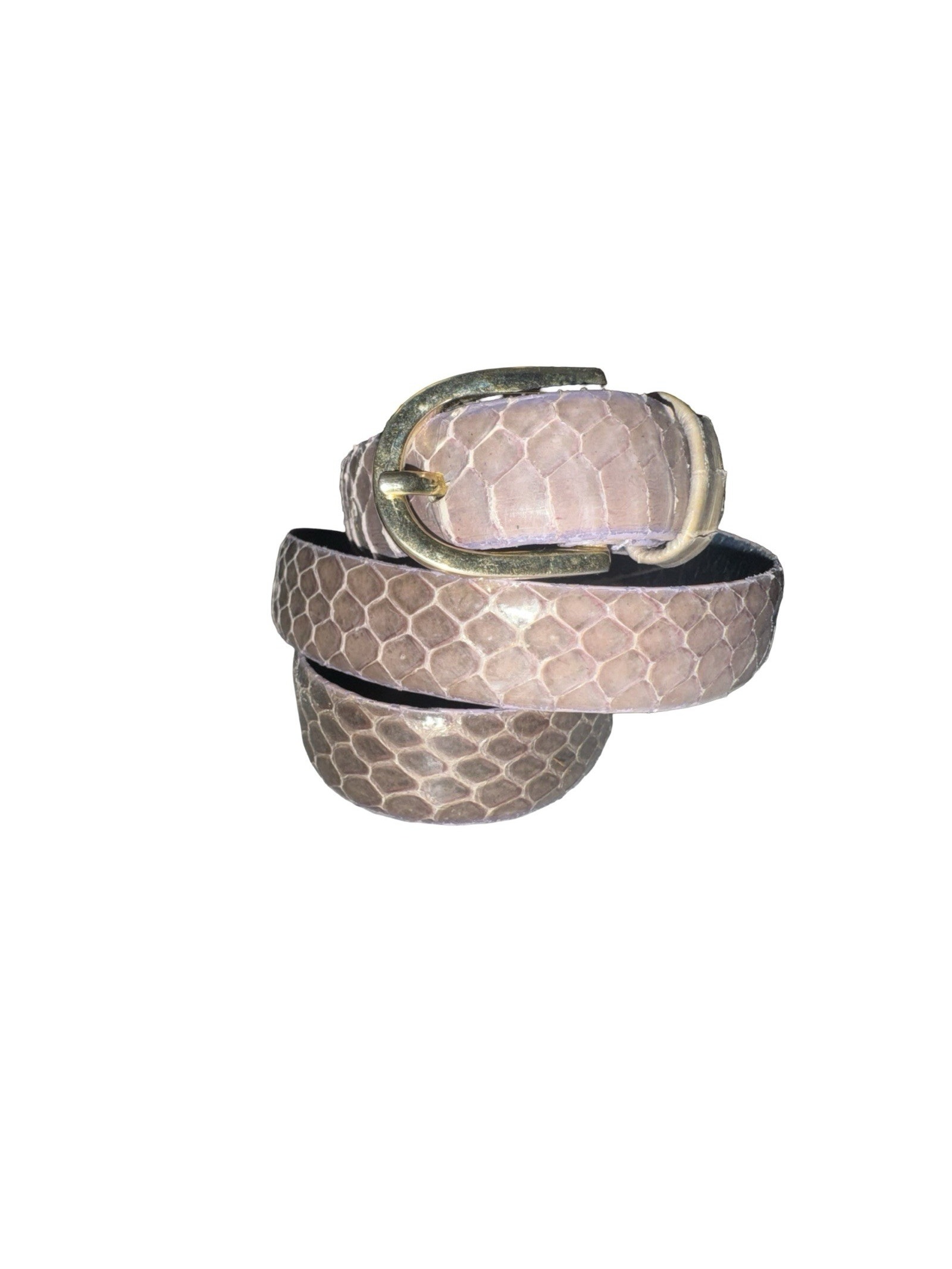 Pink Genuine Snake Skin Woman’s Belt 29” , 3/4 Thick